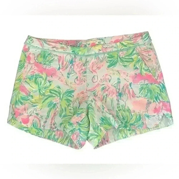 Lilly Pulitzer Adie Short Seasalt Blue on Parade size 6 EUC - Picture 2 of 8